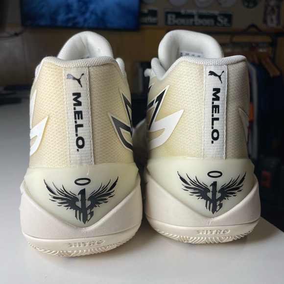 Puma MB.02 Frosted Ivory Black Mid Lamelo Melo Ball Shoes 378319-01 size 11 main image 7